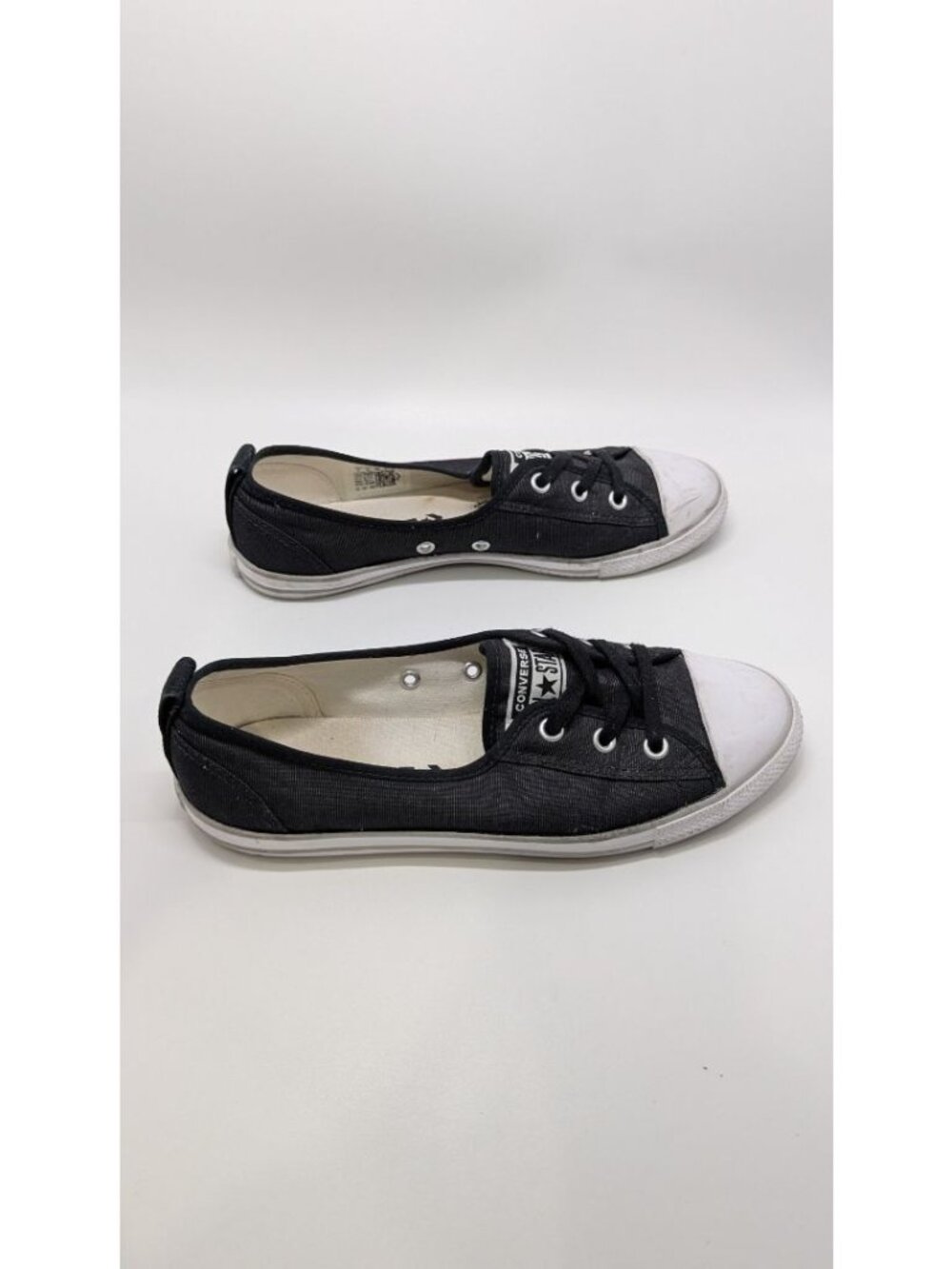 Converse All-Star Black Striped Ballet Lace Sneakers - Picture 2 of 8